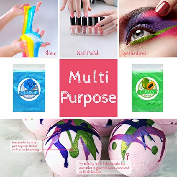 Mica Powder Pure 50 Color - Epoxy Resin Dye - Epoxy Resin Pigment,...