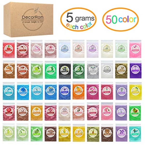 Mica Powder Pure 50 Color - Epoxy Resin Dye - Epoxy Resin Pigment,...