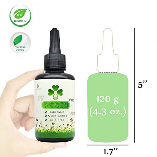 UV Resin - Crystal Clear Hard Type Glue Ultraviolet Curing Resin f...
