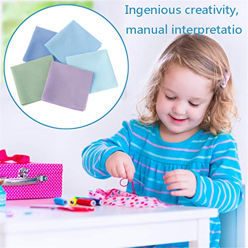 100 Pieces Cotton Fabric Muliti-Colors Fabric Bundles Sewing Solid...