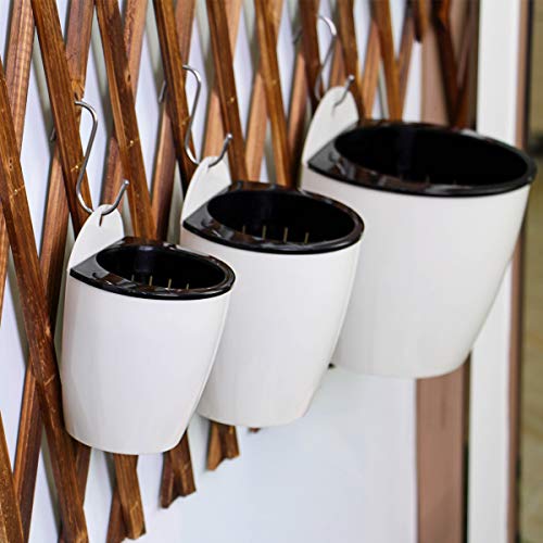 DeELF Outlet 6 Packs 5 Plastic Self Watering Pots Wall Hanging Pl...