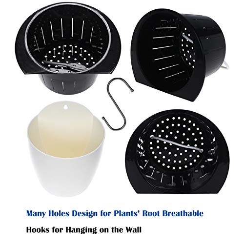DeELF Outlet 6 Packs 5 Plastic Self Watering Pots Wall Hanging Pl...