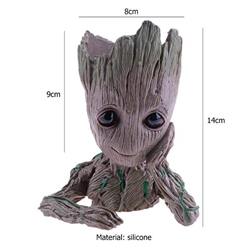 Baby Groot Flowerpot Cute Action Figures Model Pen Pot Holder Hero...