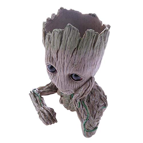 Baby Groot Flowerpot Cute Action Figures Model Pen Pot Holder Hero...