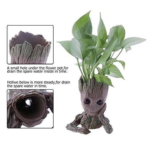 Baby Groot Flowerpot Cute Action Figures Model Pen Pot Holder Hero...