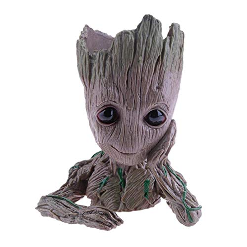 Baby Groot Flowerpot Cute Action Figures Model Pen Pot Holder Hero...