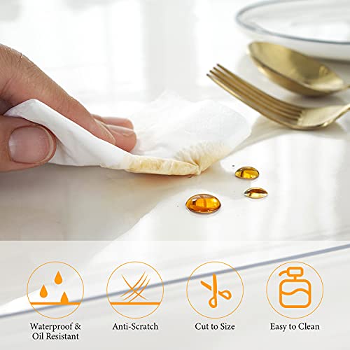Deep Dream 1.5mm Clear Desk Cover Protector, 14×24 Inch Clear Desk...