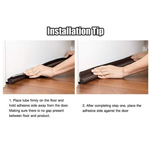 deeTOOL MAN Door Draft Stopper 36” : One Sided Door Insulator with...