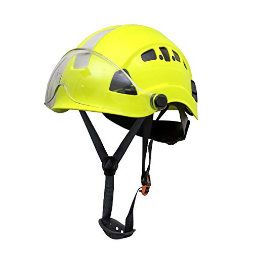 Defender Safety H1-CH Safety Helmet Hard Hat with Visor ANSI Z89.1...