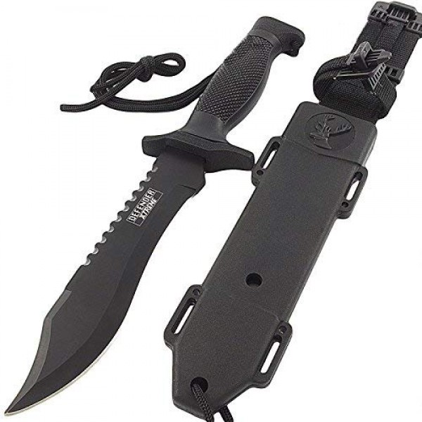 12 Tactical Bowie Survival Hunting Knife w/ Sheath Military Comba...