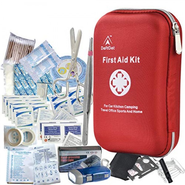 DeftGet First Aid Kit - 163 Piece Waterproof Portable Essential In...