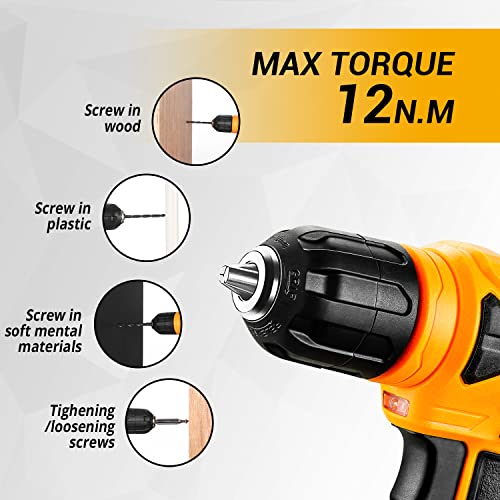 DEKOPRO 126 Piece Power Tool Combo Kits with 8V Cordless Drill, 10...