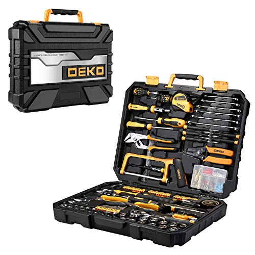 DEKOPRO 198 Piece Home Repair Tool Kit, General Household Hand Too...