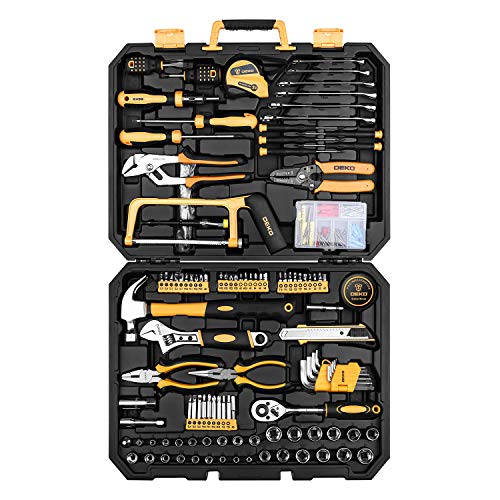 DEKOPRO 198 Piece Home Repair Tool Kit, General Household Hand Too...