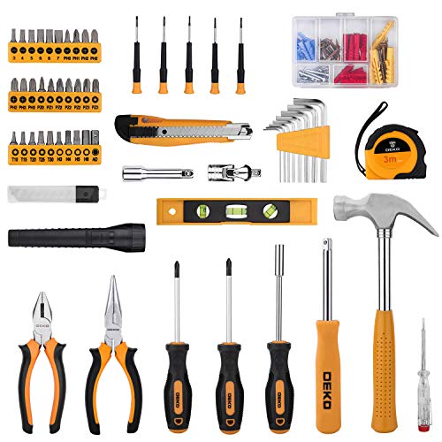 DEKOPRO 208 Piece Tool Set,General Household Hand Tool Kit with Pl...