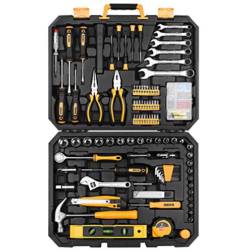 DEKOPRO 208 Piece Tool Set,General Household Hand Tool Kit with Pl...
