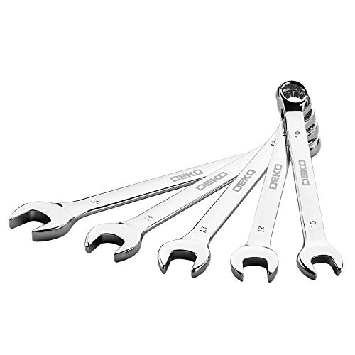 DEKOPRO 258 Piece Tool Sets Hand Tool Kit with Rolling Tool Box So...