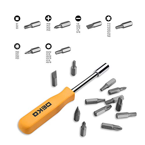 DEKOPRO 65 Piece Tool Set General Household Hand Tool Kit with Pla...