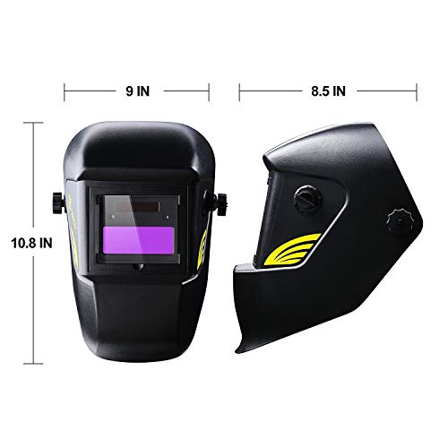 DEKOPRO Welding Helmet Solar Powered Auto Darkening Hood with Adju...
