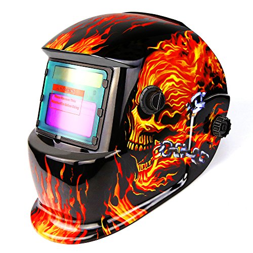 DEKOPRO Welding Helmet Solar Powered Auto Darkening Hood with Adju...