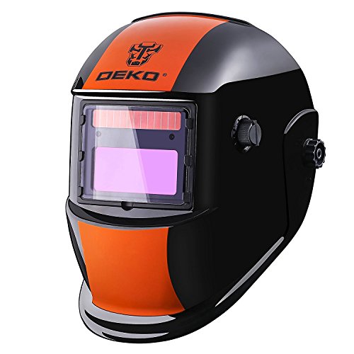 DEKOPRO Welding Helmet Solar Powered Auto Darkening Hood with Adju...