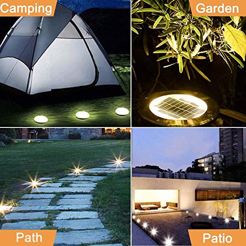 Solar Ground Lights-Upgraded Outdoor Garden Waterproof Bright in- ...