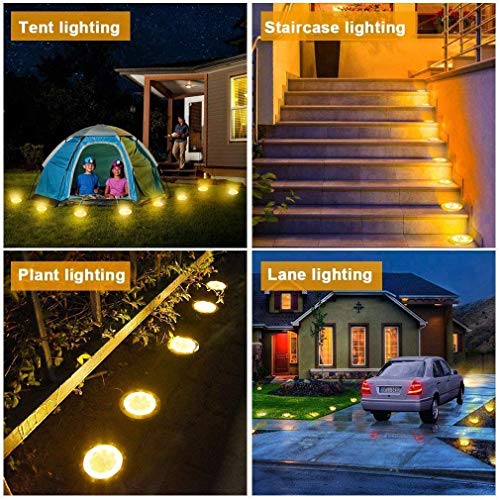 Solar Ground Lights-Upgraded Outdoor Garden Waterproof Bright in- ...