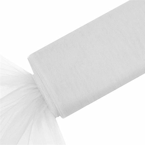 BalsaCircle 54-Inch x 120 feet White Large Net Tulle Fabric by the...