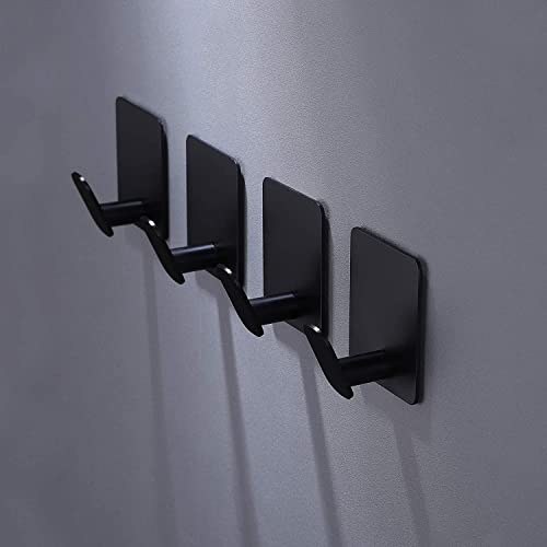 DELITON Adhesive Hooks - 4 Pack Towel/Coat Hooks Wall Hooks Stick ...