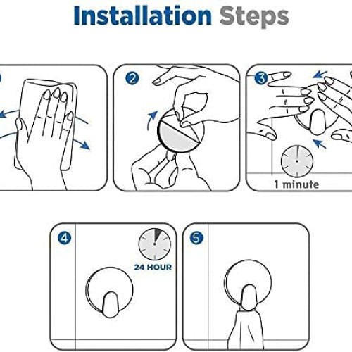 DELITON Adhesive Hooks - 4 Pack Towel/Coat Hooks Wall Hooks Stick ...