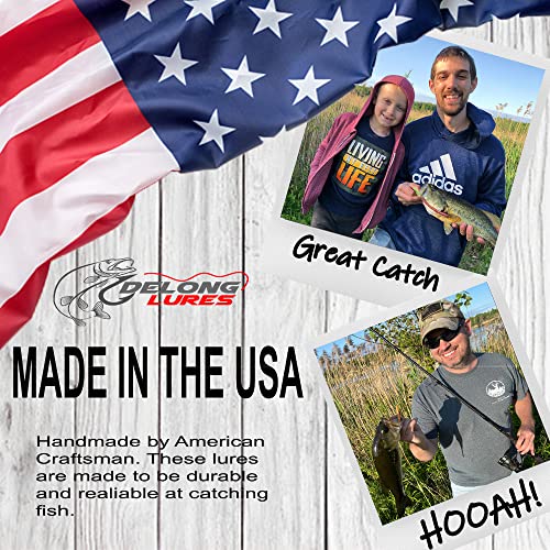 Delong Lures 6 Weedless Fishing Lures, pre-Rigged Worm Lures for ...