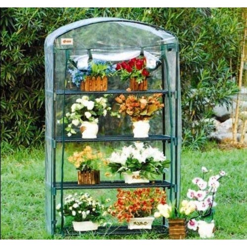 DELTA Canopies Garden Green House - 4 Tier Mini Hot House w Shelve...