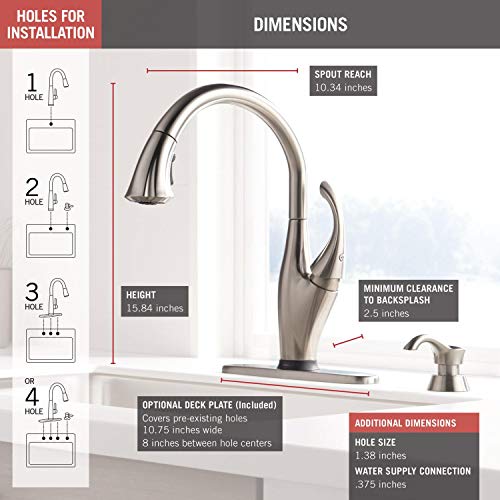 Delta Faucet Addison Single-Handle Touch Kitchen Sink Faucet with ...
