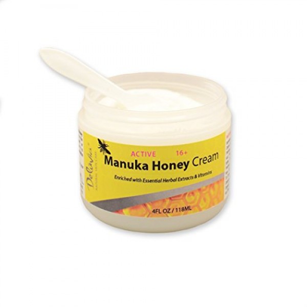 Deluvia Manuka Honey Cream Active 16+ 4oz Enriched with Manuka H...