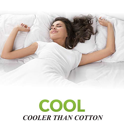 Silky Soft King Rayon Bamboo Sheets in Relaxing White Color; Authe...