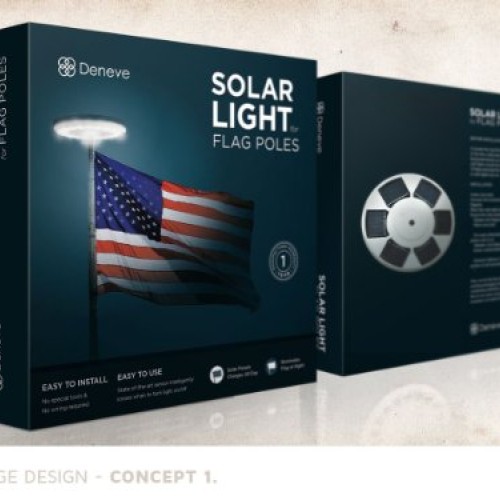 Solar Flag Pole Flagpole Light by Deneve LED Downlight for Most 15...