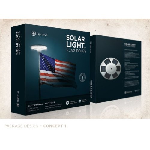 Solar Flag Pole Flagpole Light by Deneve LED Downlight for Most 15...