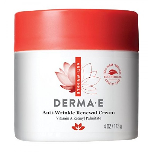 DERMA E Anti-Wrinkle Renewal Cream with Vitamin A Retinyl Palmitat...