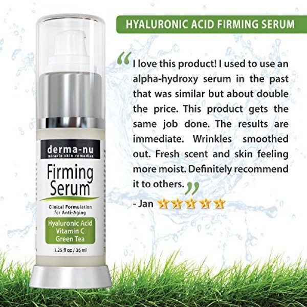 Pure Hyaluronic Acid Serum with Vitamin C for Face - Organic Anti ...