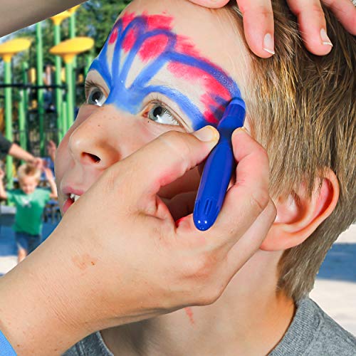 Easy Face Paint Crayons - Non-Toxic Face Painting Kit - 12 Colors ...
