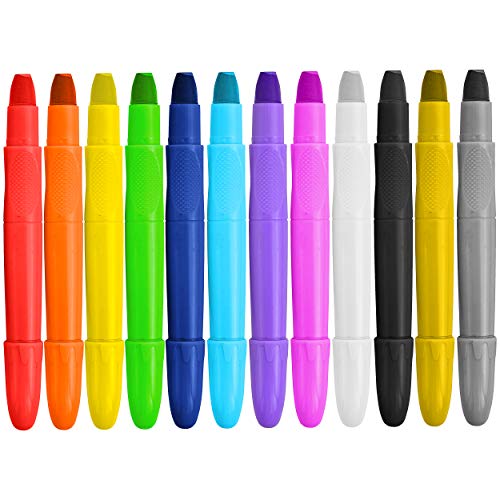 Easy Face Paint Crayons - Non-Toxic Face Painting Kit - 12 Colors ...
