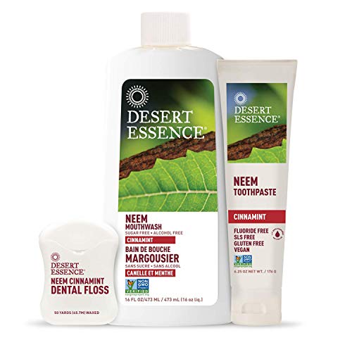 Desert Essence Natural Neem Mouthwash - Cinnamint Flavor - 16 Fl O...