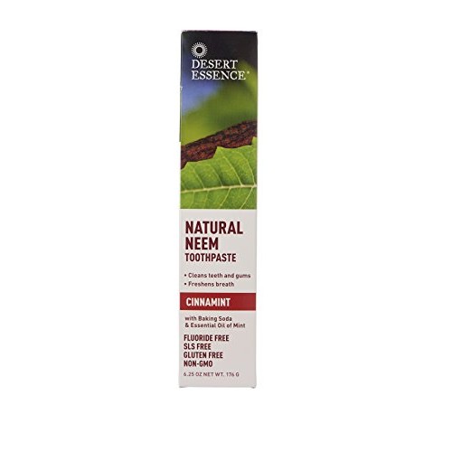 Desert Essence Natural Neem Tootpaste Cinnamint 6.25oz 2 pack