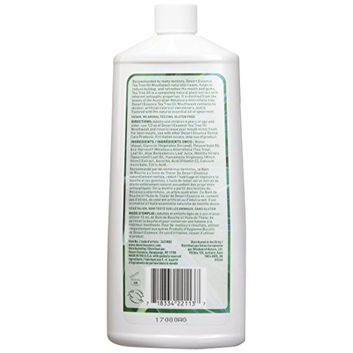 Desert Essence Tea Tree Oil Mouthwash - 16 Fl Oz - Pack of 2 - Nat...
