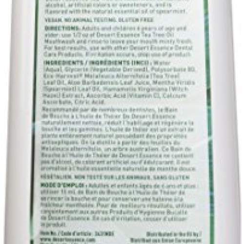Desert Essence Tea Tree Oil Mouthwash - 16 Fl Oz - Pack of 2 - Nat...