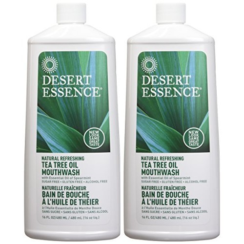 Desert Essence Tea Tree Oil Mouthwash - 16 Fl Oz - Pack of 2 - Nat...