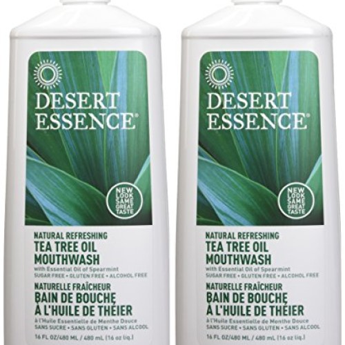 Desert Essence Tea Tree Oil Mouthwash - 16 Fl Oz - Pack of 2 - Nat...