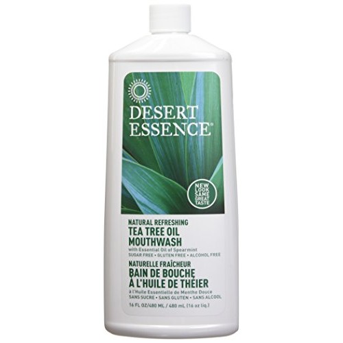 Desert Essence Tea Tree Oil Mouthwash - 16 Fl Oz - Pack of 2 - Nat...