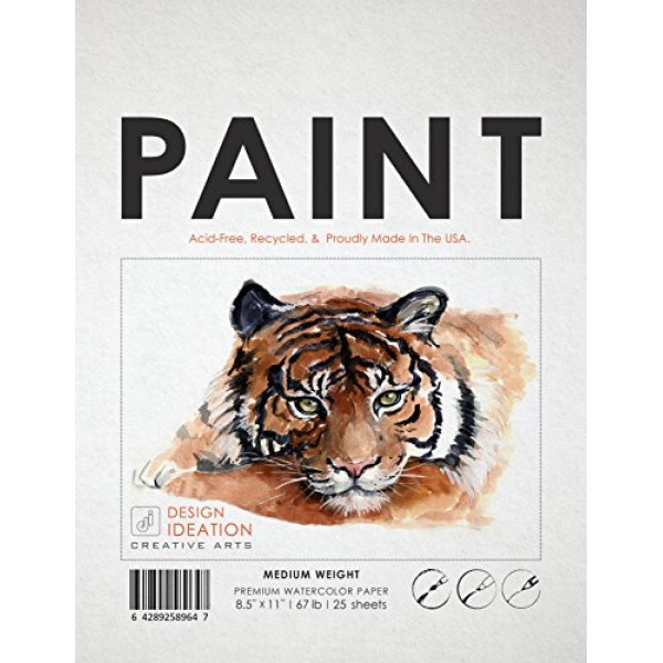 Premium Watercolor Paper for Pencil, Ink, Marker and Watercolor Pa...