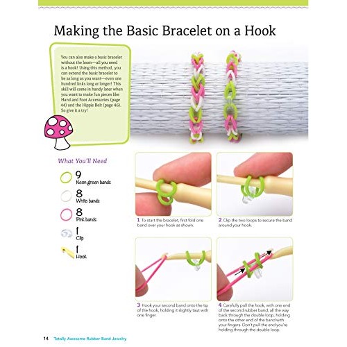 Totally Awesome Rubber Band Jewelry: Make Bracelets, Rings, Belts ...
